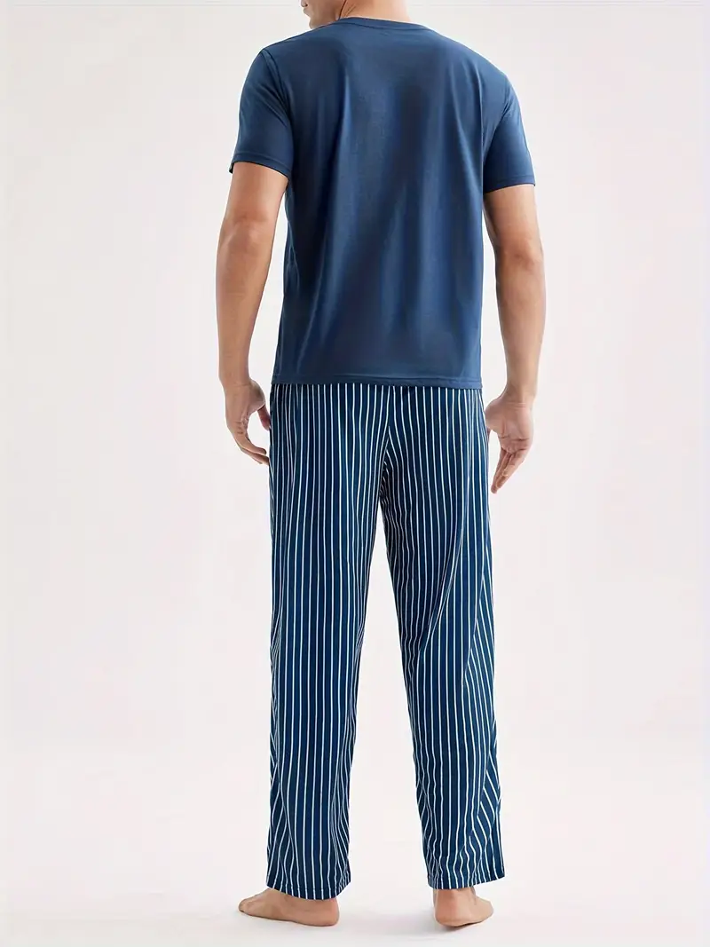 Zander - Set aus kurzärmligem Hemd und gestreifter Hose für Herren