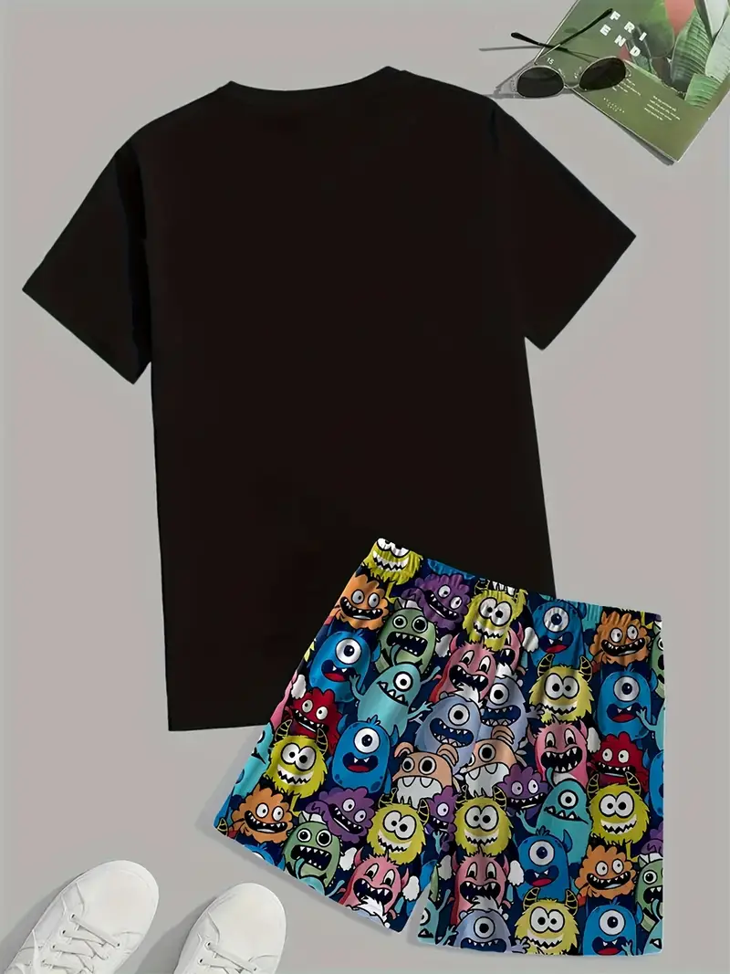 Asher - Pyjama-Set mit Grafikdruck für Herren