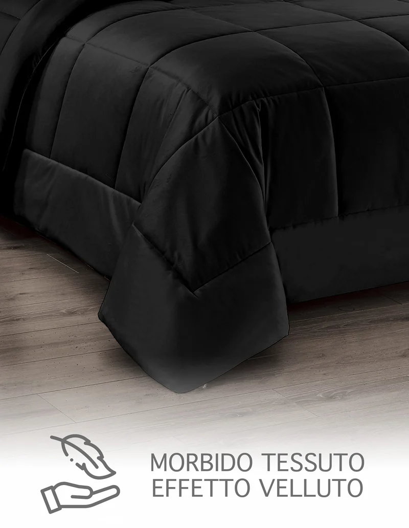 Trapunta Matrimoniale in Velluto Invernale 625 g/mq Effetto Piuma Duck Friendly Il Gruppone