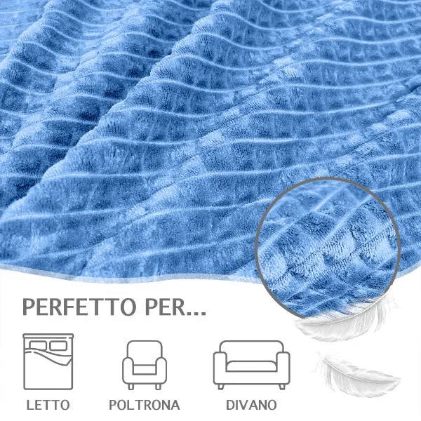 Coperta Invernale in Pile Morbida Quadrettata Il Gruppone