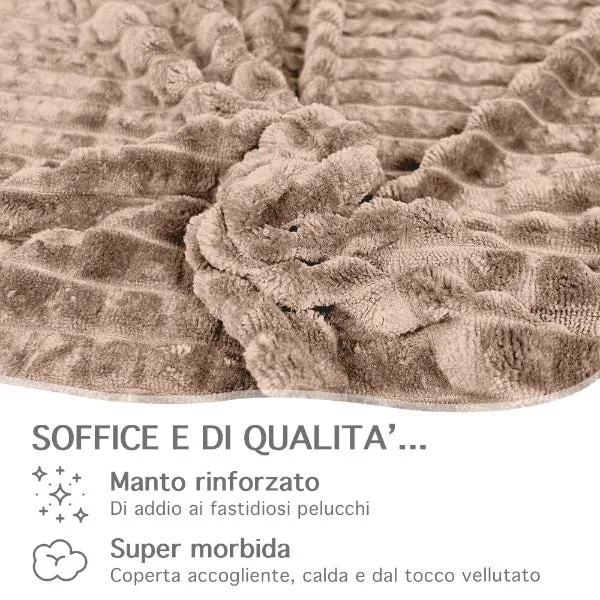 Coperta Invernale in Pile Morbida Quadrettata Il Gruppone