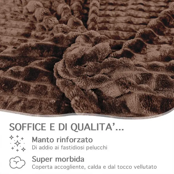 Coperta Invernale in Pile Morbida Quadrettata Il Gruppone