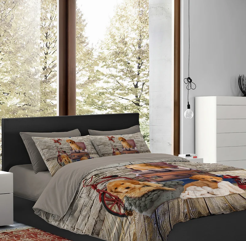 Parure Copripiumino Matrimoniale in Cotone con Stampe HD Il Gruppone