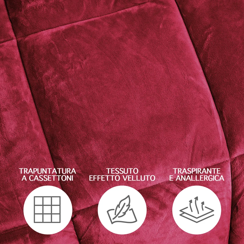 Trapunta Invernale in Tessuto Flanellato Effetto Velluto 550 g/mq Il Gruppone