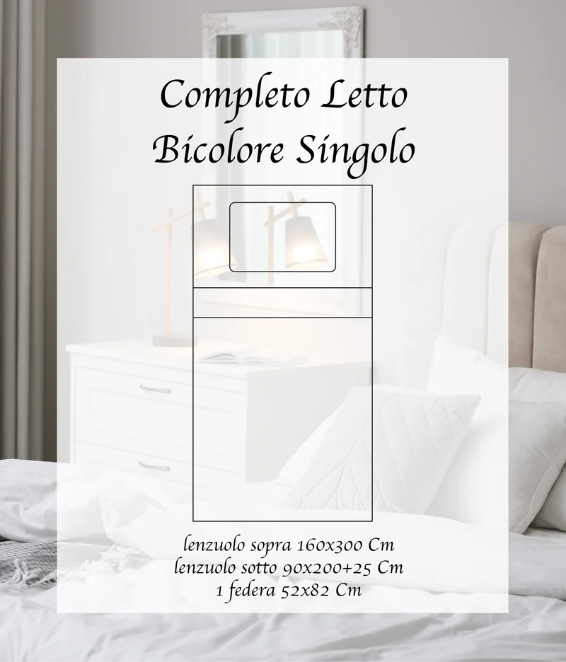Completo Letto Bicolore in Flanella Calda e Morbida Anti-Pilling Il Gruppone