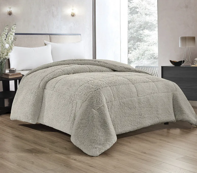 Trapunta Invernale Sherpa Flanellata Bicolore in Morbida Microfibra Effetto Velluto Calda Il Gruppone