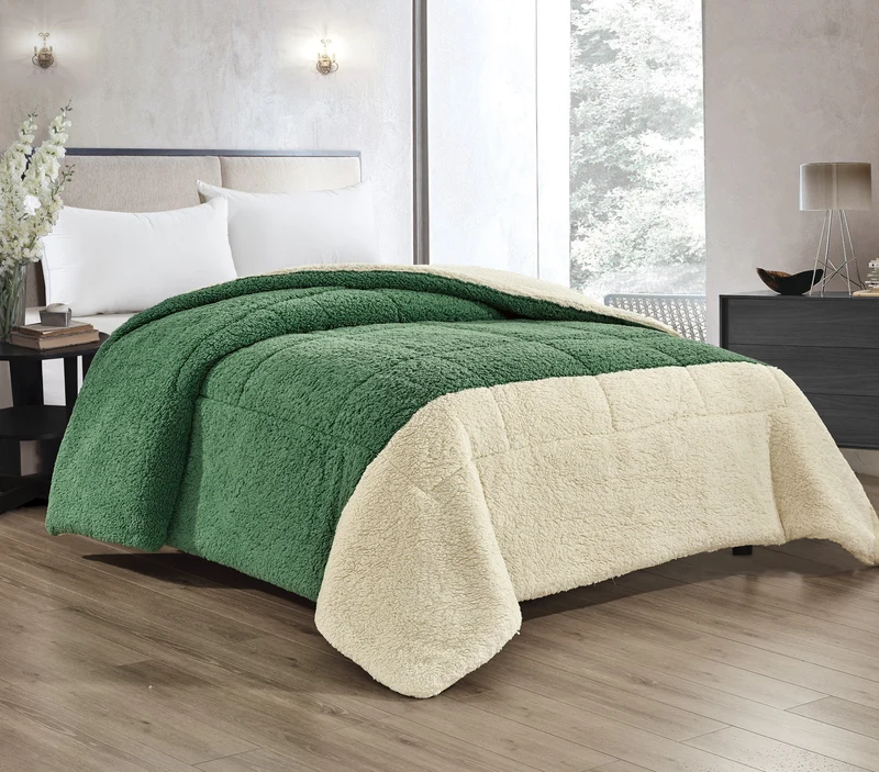 Trapunta Invernale Sherpa Flanellata Bicolore in Morbida Microfibra Effetto Velluto Calda Il Gruppone