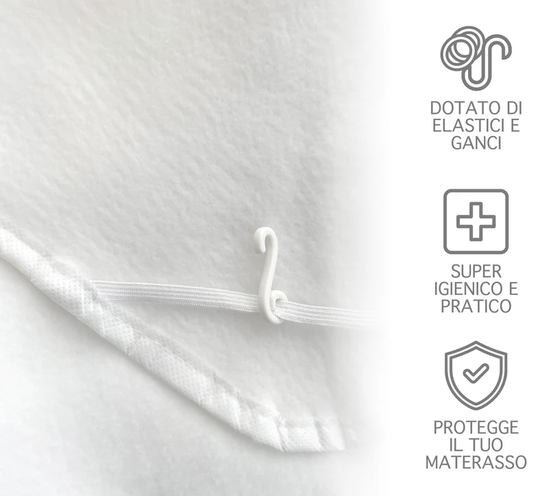 Coprirete in Feltro Anallergico Traspirante con Lacci e Ganci Made in Italy Il Gruppone