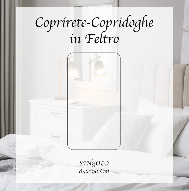 Coprirete in Feltro Anallergico Traspirante con Lacci e Ganci Made in Italy Il Gruppone