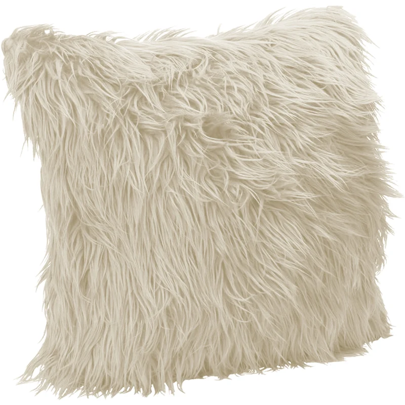 Cuscino Decorativo Pelliccia Sintetica Morbida con Imbottitura 45x45 cm con Zip Il Gruppone