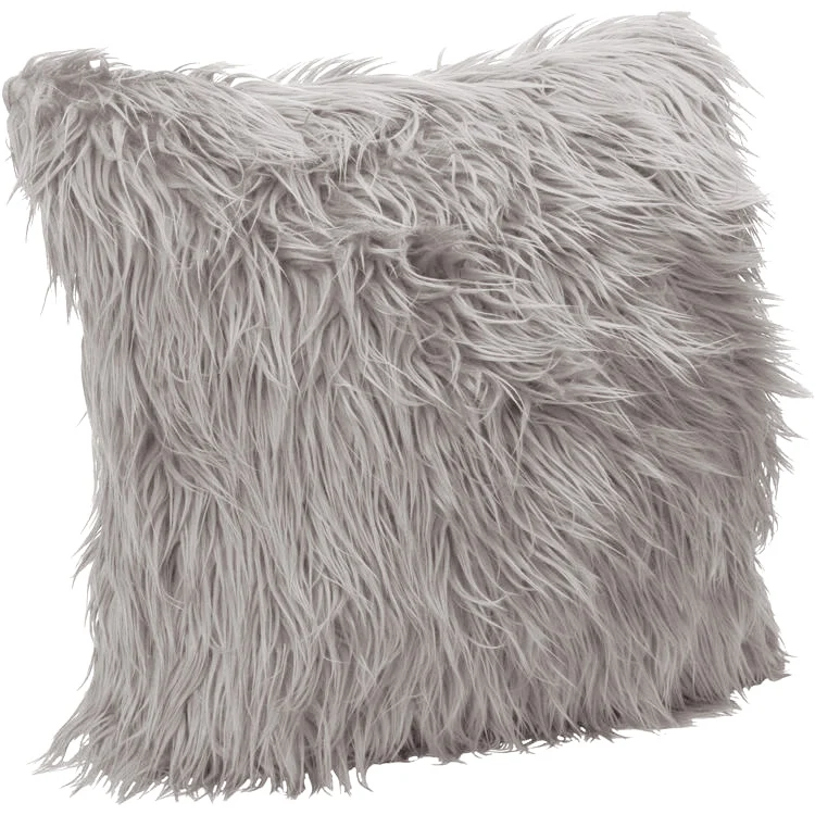 Cuscino Decorativo Pelliccia Sintetica Morbida con Imbottitura 45x45 cm con Zip Il Gruppone