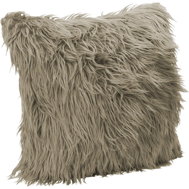 Cuscino Decorativo Pelliccia Sintetica Morbida con Imbottitura 45x45 cm con Zip Il Gruppone