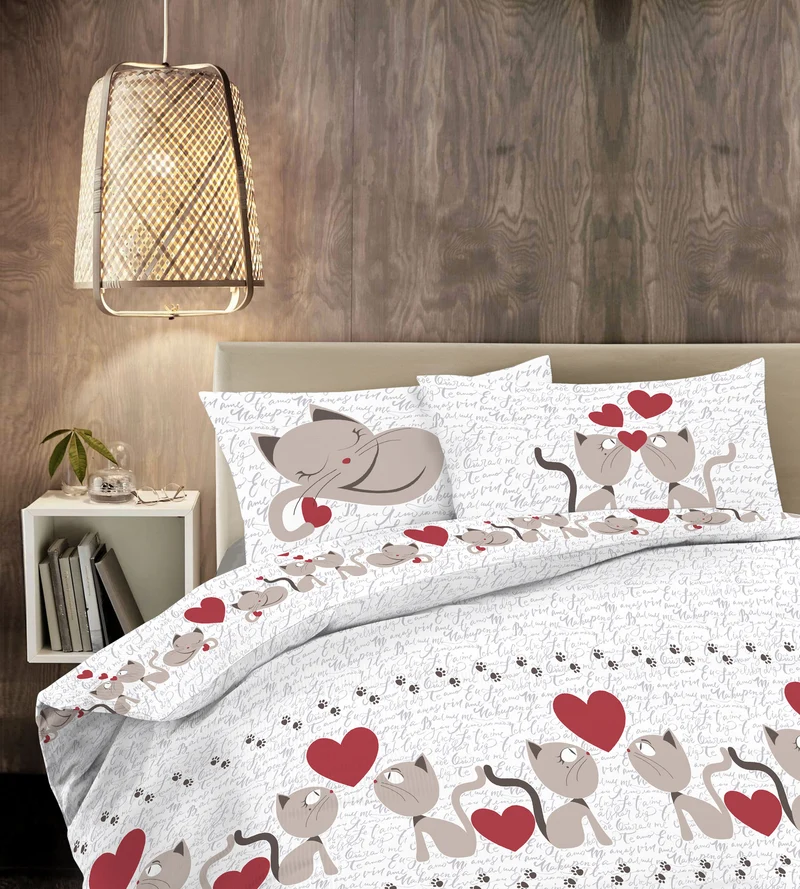 Parure Copripiumino in Cotone con Stampe Moderne Made in Italy Il Gruppone