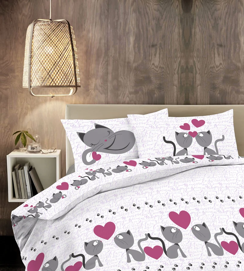Parure Copripiumino in Cotone con Stampe Moderne Made in Italy Il Gruppone