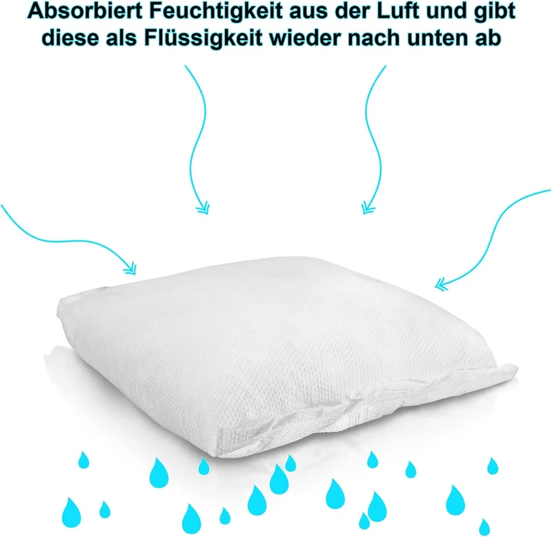 BigDean 12 x 400g Luftentfeuchter Nachfüllpack Feuchtigkeits-Stopper Nachfüll-Beutel Granulat Vliesb