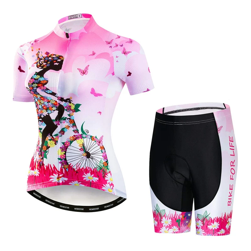 Hotlion Women's Cycling Jersey Set 3D Gel Padded Bike Clothes Breathable Bicycle Clothing Suit 16cf2
