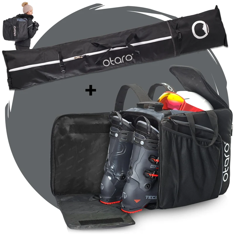 Otaro Skischuhtasche mit Helmfach (über 35.000 zufriedene Kunden) Premium Skitasche für Skischuhe |