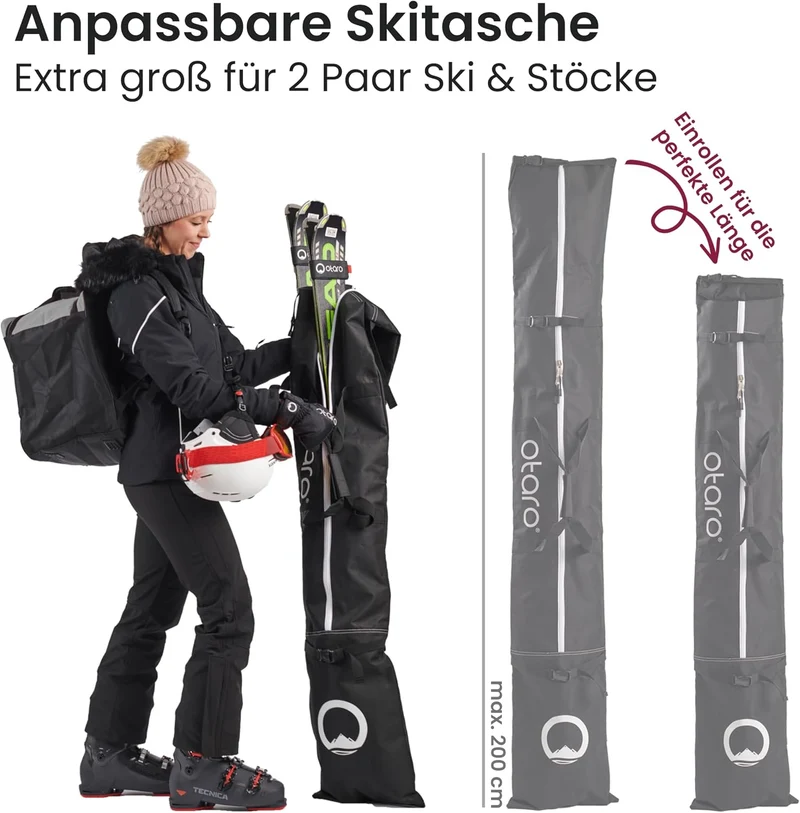 Otaro Skischuhtasche mit Helmfach (über 35.000 zufriedene Kunden) Premium Skitasche für Skischuhe |