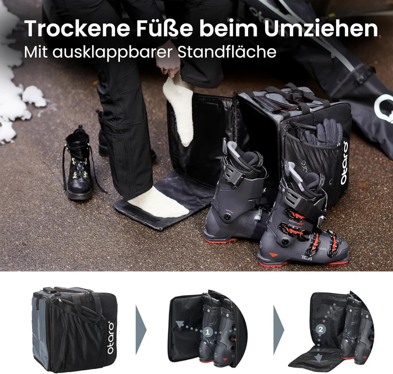 Otaro Skischuhtasche mit Helmfach (über 35.000 zufriedene Kunden) Premium Skitasche für Skischuhe |