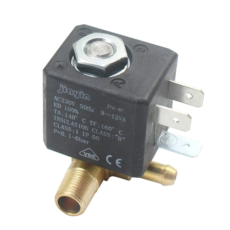 JIAYIN JYZ-4P normalerweise geschlossen, 3 mm N/C, 2/2-Wege-Wechselstrom, 230 V, G1/8 Zoll Messing D