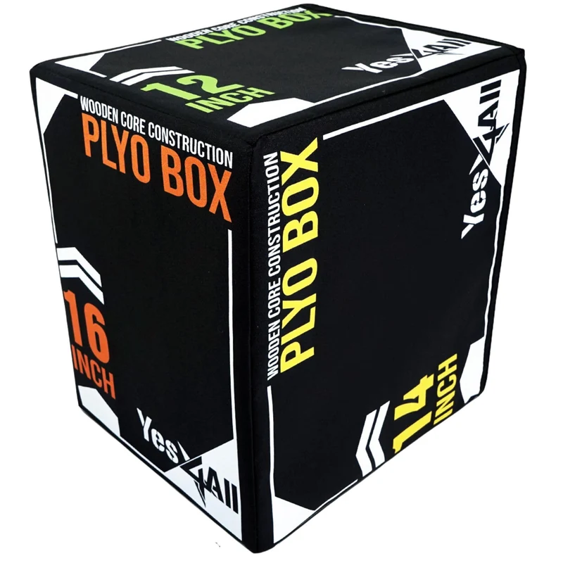 Yes4All 3 in 1 Soft Plyo Box mit Holzkern, Sprungbox, Plyometric Box Plattform für Sprungtraining, H