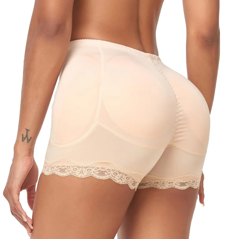 Derssity Damen Push Up Po Butt Lifter Gepolstert Hip Enhancer Padded Miederhose Shapewear Figurforme