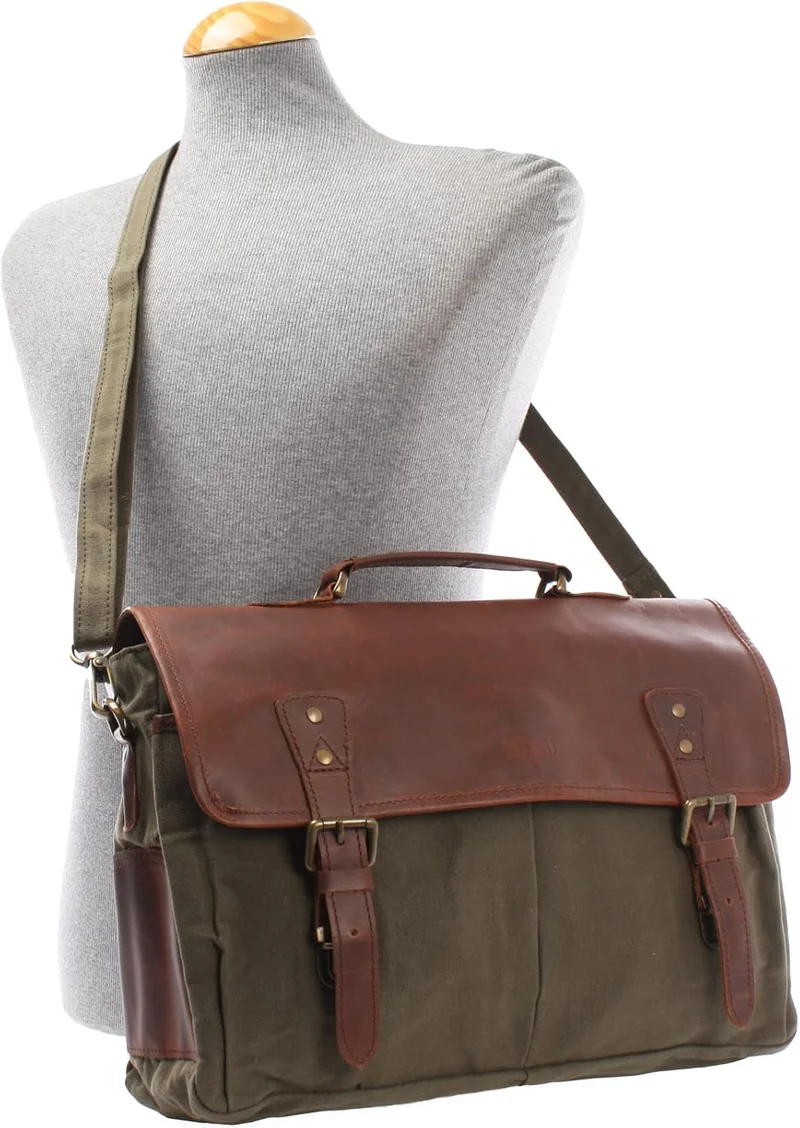 LECONI Collegetasche grosses Messenger Bag Tasche Arbeitstasche für Herren & Damen DIN A4 Schultasch