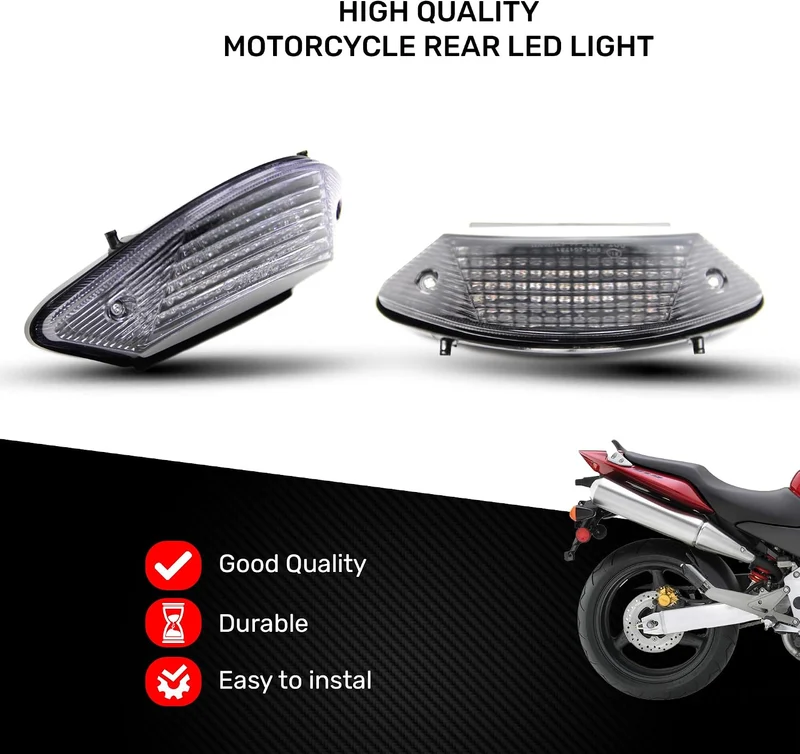 avdb-moto LED-Bremslicht mit integriertem Blinker kompatibel mit HORNET 600, CB600 F 2003-2006, Horn