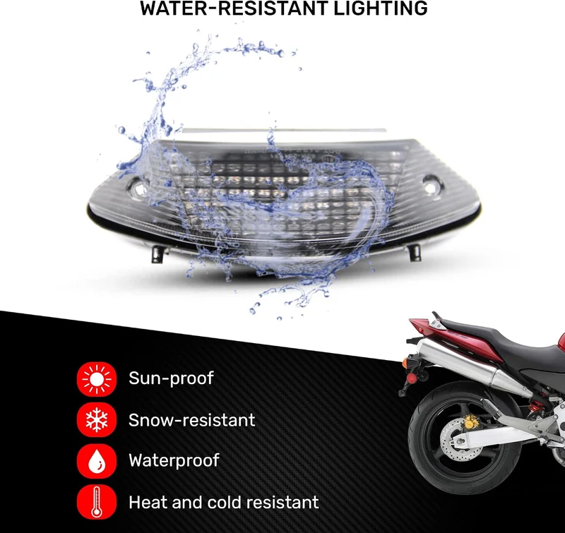 avdb-moto LED-Bremslicht mit integriertem Blinker kompatibel mit HORNET 600, CB600 F 2003-2006, Horn