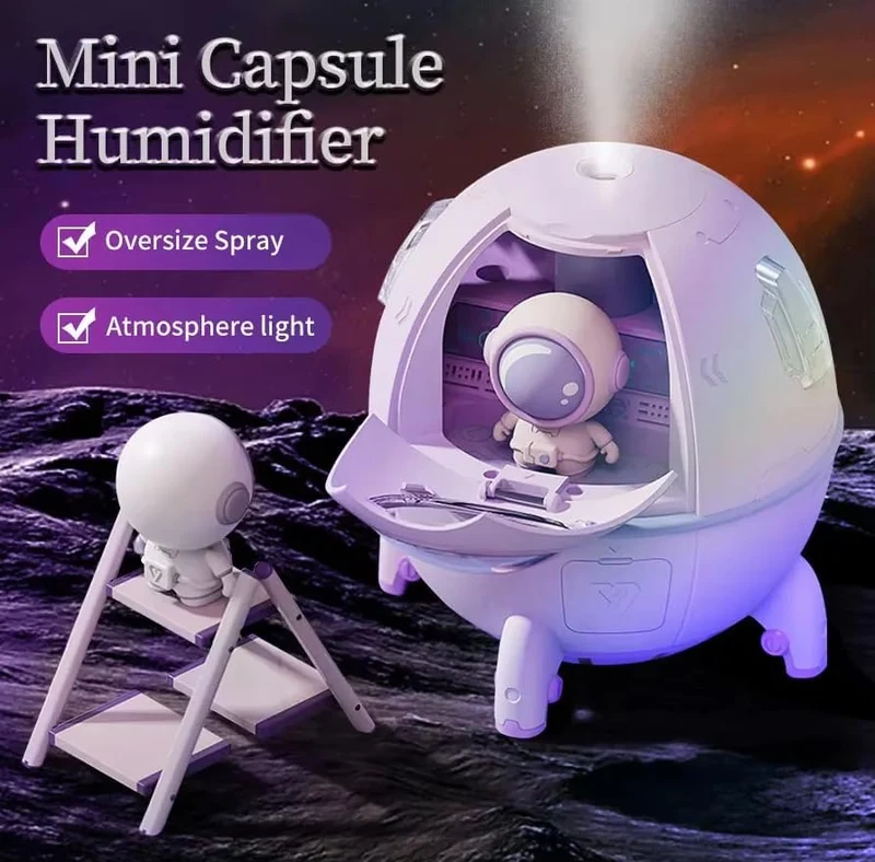 Persönlicher Mini Luftbefeuchter, Desktop Kleiner Luftbefeuchter, DC5V/1A Kapsel Luftbefeuchter Tran