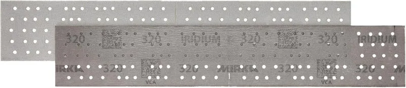 Mirka Iridium Premium-Schleifpapier 70x400mm und 70x198mm / mittig perforiert/Klett/Korn 320, 50 Stk