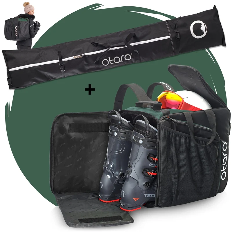 Otaro Skischuhtasche mit Helmfach (über 35.000 zufriedene Kunden) Premium Skitasche für Skischuhe |