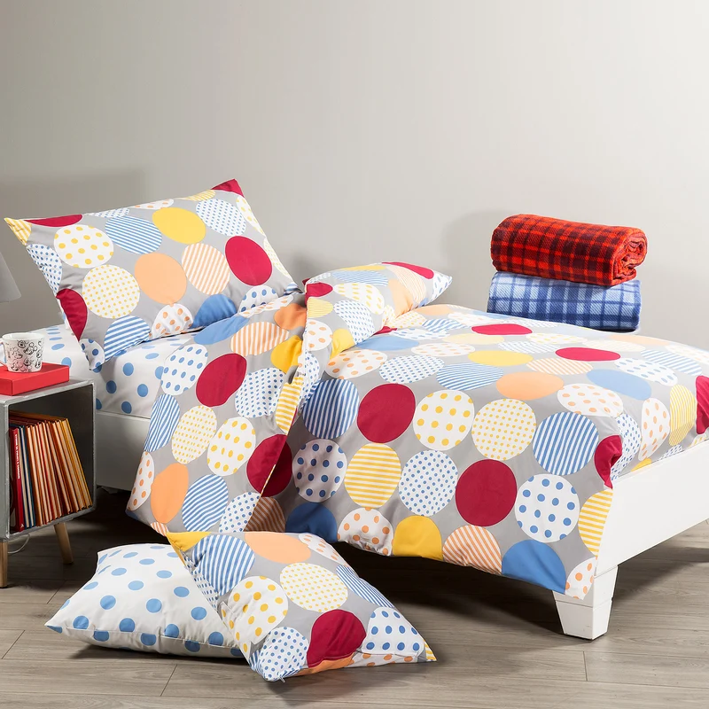 Completo Copripiumino in Cotone Candy Caleffi Kids Geometrico