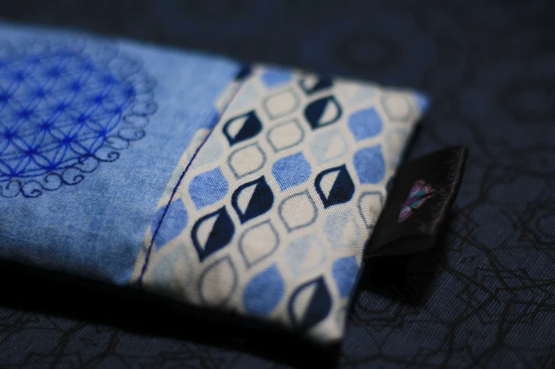 Augenkissen 💙 Blau 🕉️ mit Amethyst & Bergkristall (AK20) Unikat