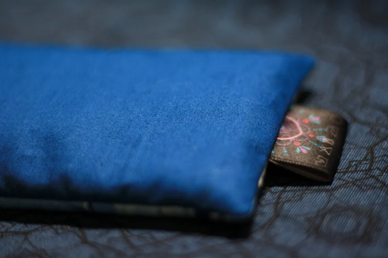 Augenkissen 💙 Blau 🕉️ mit Amethyst & Bergkristall (AK20) Unikat