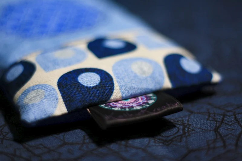 Augenkissen Blau 💙🕉️ mit Amethyst & Bergkristall (AK19) Unikat