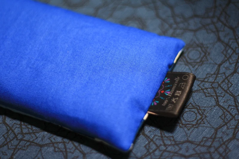 Augenkissen Blau 💙🕉️ mit Amethyst & Bergkristall (AK19) Unikat