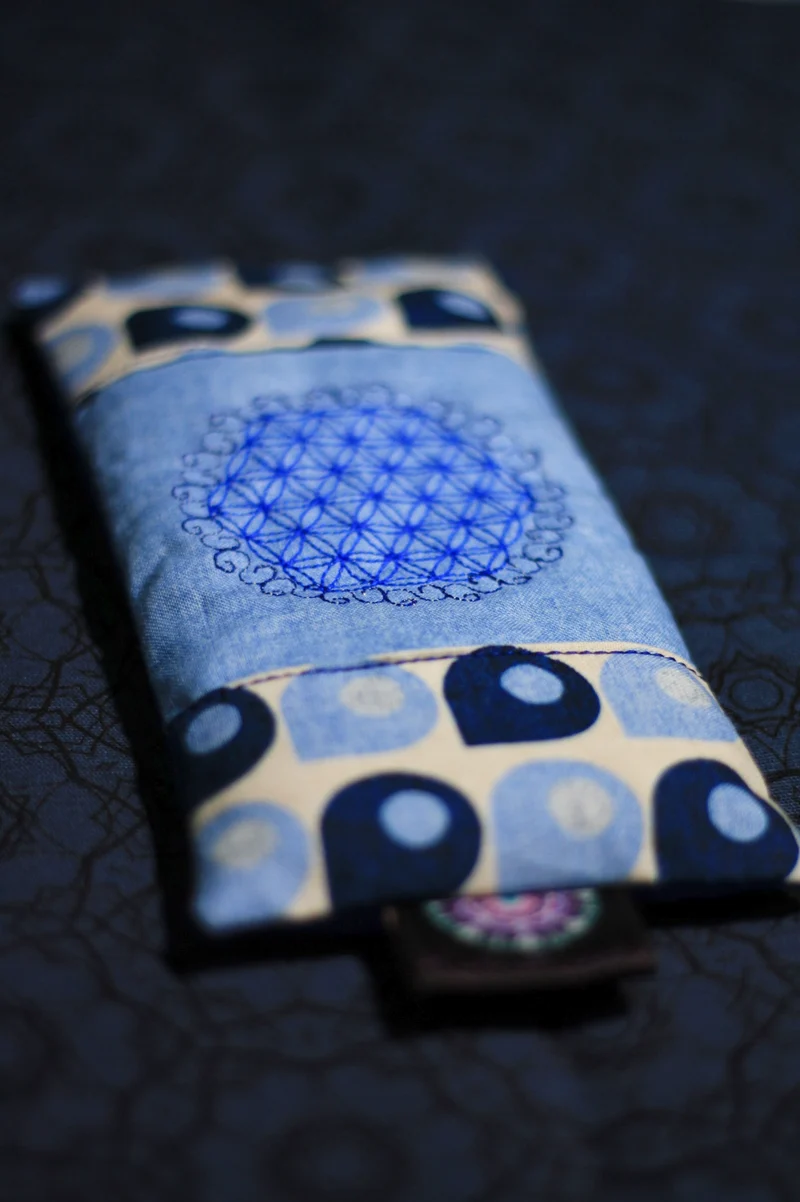 Augenkissen Blau 💙🕉️ mit Amethyst & Bergkristall (AK19) Unikat
