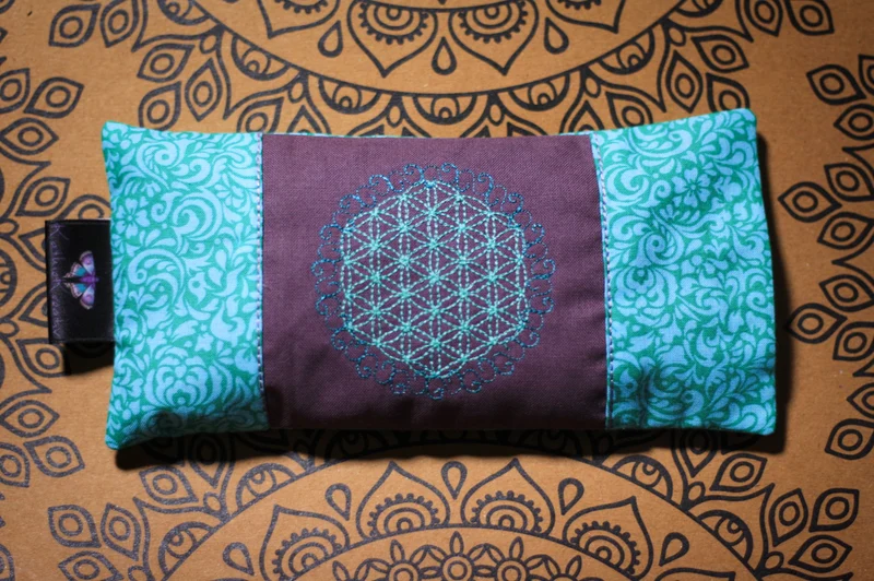 1 von 2 Augenkissen Lila, Grün, Hellblau 🕉️ mit Amethyst, Bergkristall