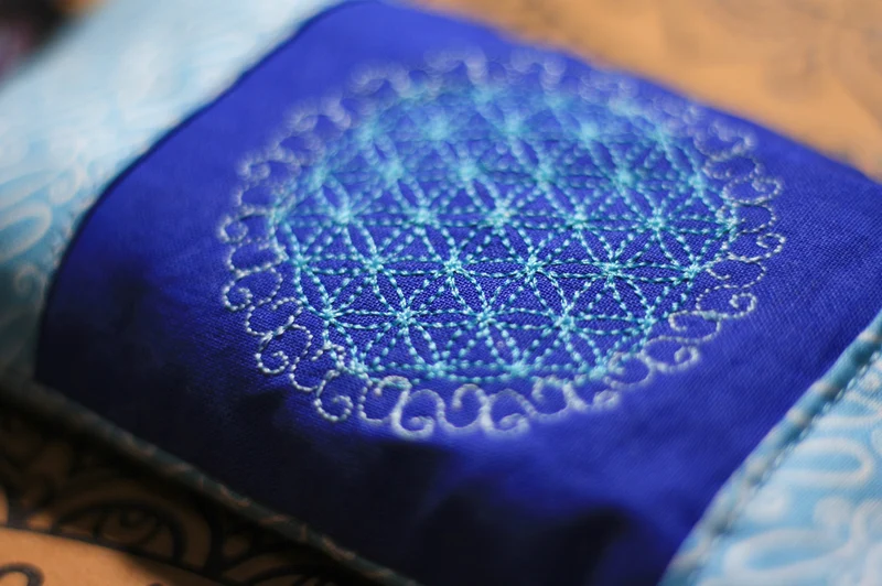 💙 Augenkissen Blau 🕉️ mit Amethyst & Bergkristall (AK15) Unikat