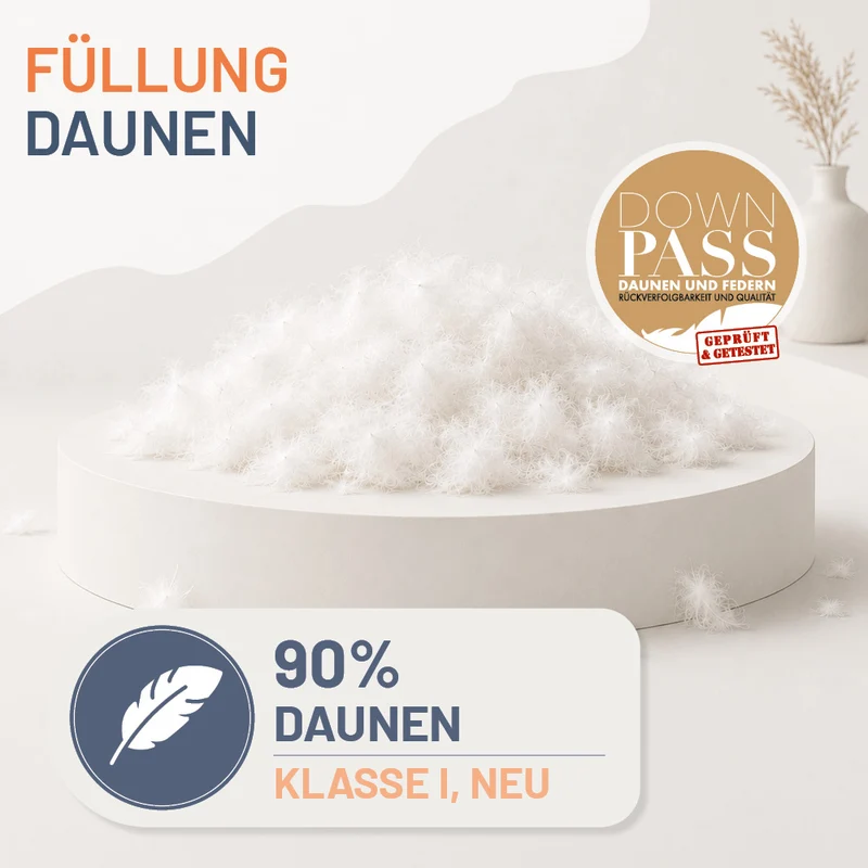 Daunendecke »PREMIUM« – 90% Daunen, 10% Federn