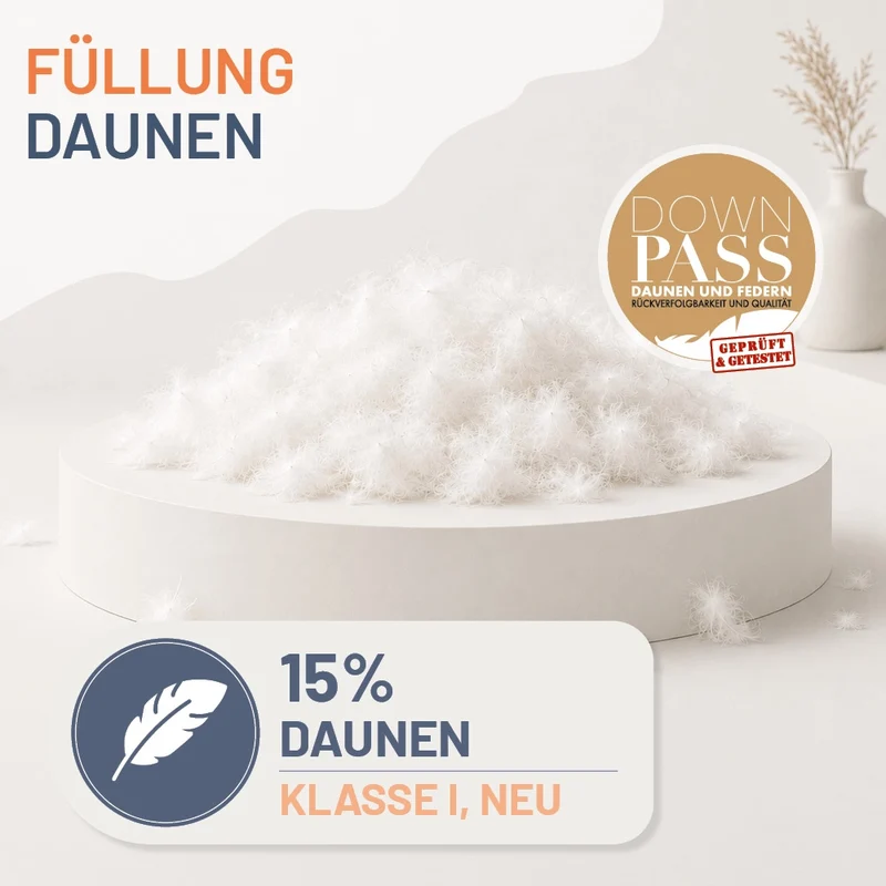 Feder- und Daunenkissen »COMFORT« – 85% Federn, 15% Daunen