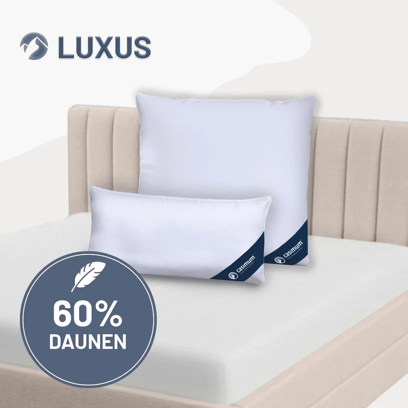 Daunen- und Federkissen »LUXUS« – 60% Daunen, 40% Federn