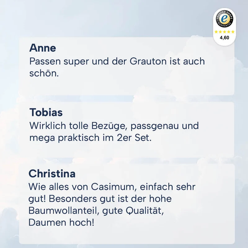 Schonbezüge Doppelpack »BLAU« für Nackenkissen »COMFORT«