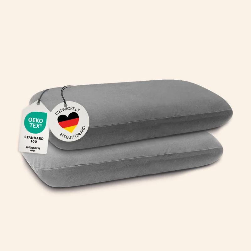 Schonbezüge Doppelpack »GRAU« für Nackenkissen »COMFORT«