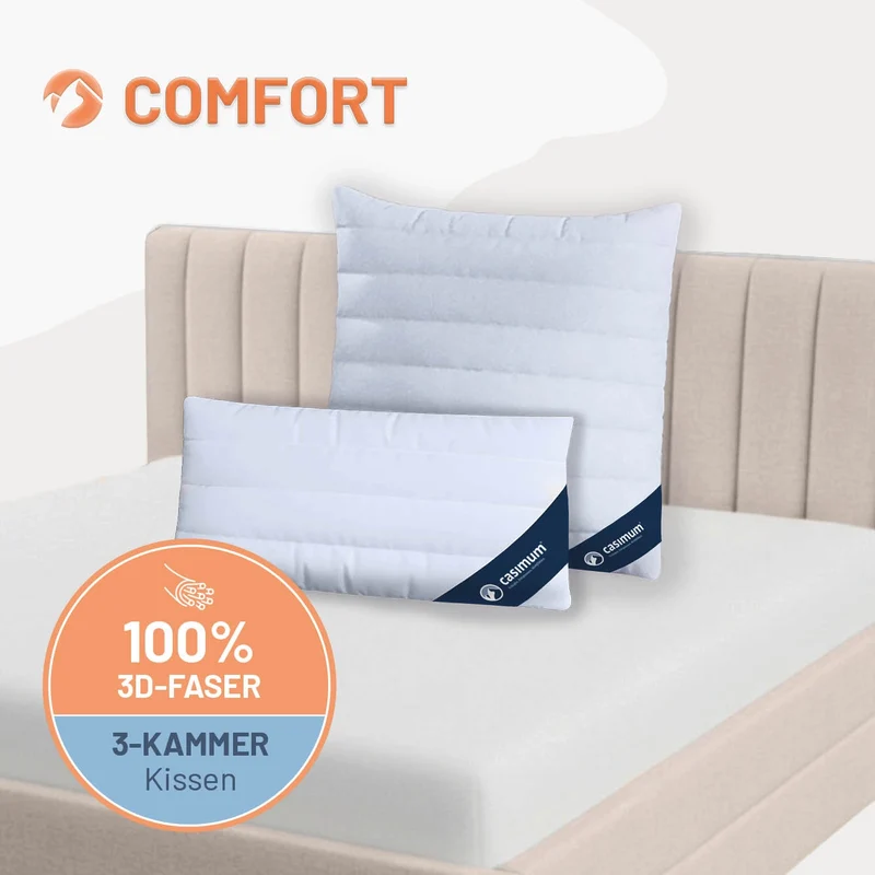 3-Kammer-Faserkissen »COMFORT« – 100% Polyester