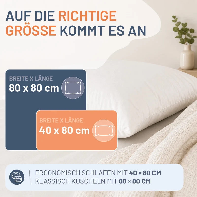 3-Kammer-Faserkissen »COMFORT« – 100% Polyester