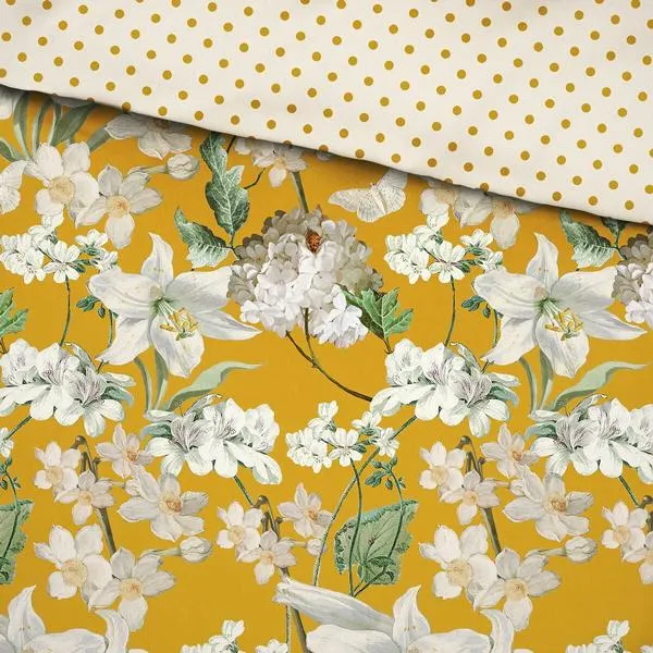 Bettwäsche Rosalee mustard von Essenza