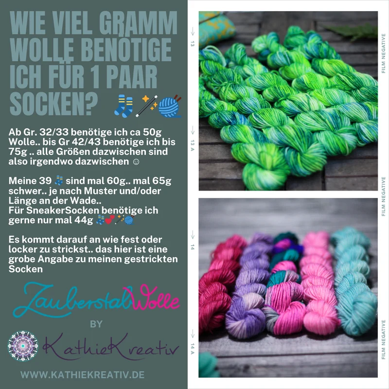 HW: Handgefärbte Sockenwolle "Magrats Rose" 20g Minis