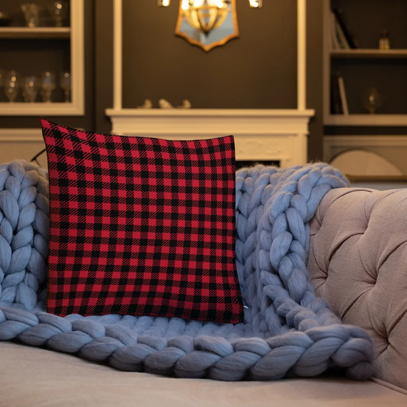 Premium Sofa Kissen Karomuster